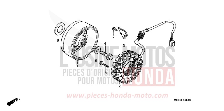 GENERATOR for Transalp 650 BUD GREEN METALLIC (GY120) from 2000